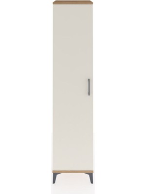 Hyperion Dolap 3 Raflı Tek Kapaklı Tek Askılı 44X44X195 Çam-Aytaşı