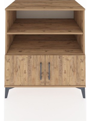 Kronos Şifonyer 3 Raflı 2 Kapaklı 88X59X96 Çam-Çam