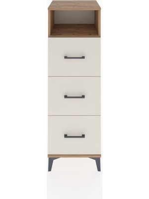 Hyperion Dolap Tek Raflı 3 Çekmeceli 44X44X134 Çam-Aytaşı