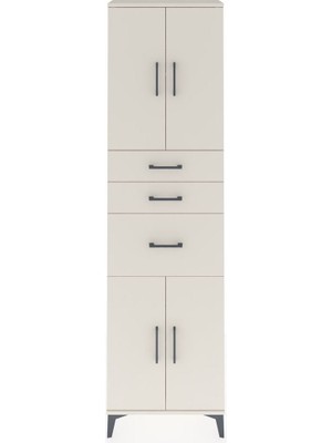 Arges Dolap 3 Raflı 3 Çekmeceli 4 Kapaklı 60X30X221 Aytaşı-Aytaşı
