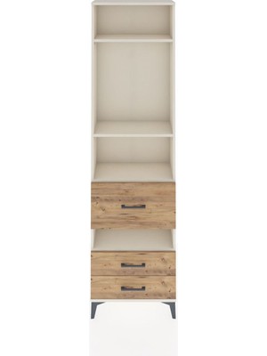 Arges Dolap 4 Raflı 3 Çekmeceli 60X30X221 Aytaşı-Çam