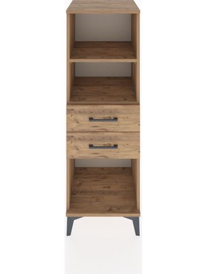 Hyperion Dolap 2 Raflı 2 Çekmeceli 44X44X134 Çam-Çam