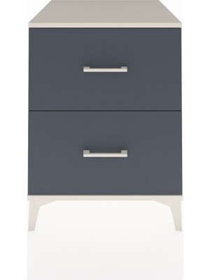 Kronos Komodin 2 Çekmeceli 60X59X80 Aytaşı-Antrasit