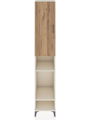 Hyperion Dolap 4 Raflı Tek Kapaklı Tek Askılı 44X44X243 Aytaşı-Çam