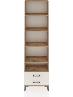 Arges Dolap 5 Raflı 2 Çekmeceli 60X30X221 Çam-Aytaşı