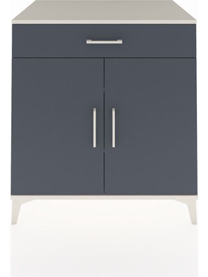 Kronos Şifonyer 2 Raflı Tek Çekmeceli 2 Kapaklı 88X59X96 Aytaşı-Antrasit