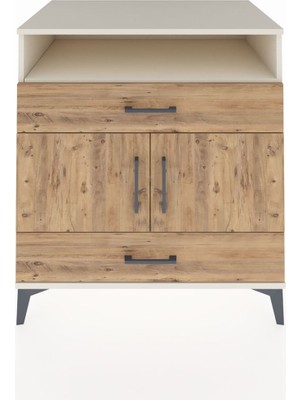 Kronos Şifonyer 2 Raflı 2 Çekmeceli 2 Kapaklı 88X59X96 Aytaşı-Çam