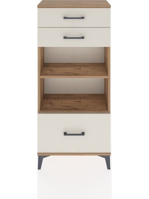 Hyperion Dolap 2 Raflı 3 Çekmeceli 60X44X134 Çam-Aytaşı