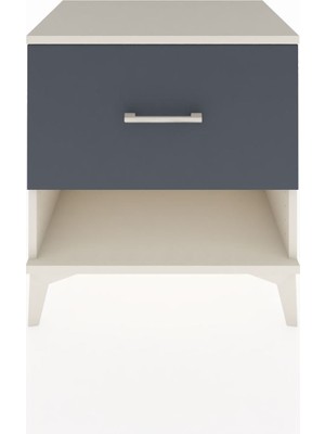 Hyperion Komodin Tek Çekmeceli 60X44X64 Aytaşı-Antrasit