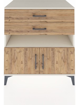 Kronos Şifonyer 2 Raflı 2 Çekmeceli 2 Kapaklı 88X59X96 Aytaşı-Çam