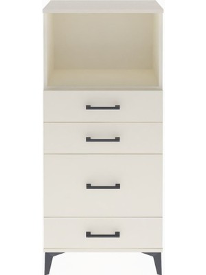 Arges Dolap Tek Raflı 4 Çekmeceli 60X30X134 Aytaşı-Aytaşı