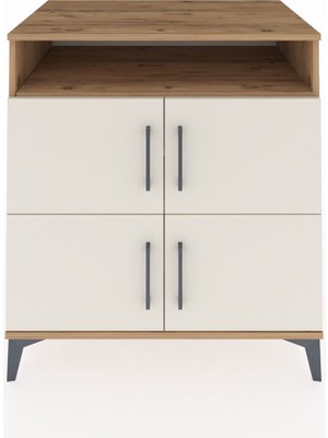 Kronos Şifonyer 4 Raflı 4 Kapaklı 88X59X96 Çam-Aytaşı