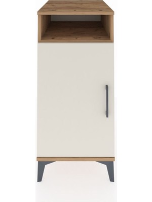 Kronos Komodin 3 Raflı Tek Kapaklı 44X59X96 Çam-Aytaşı