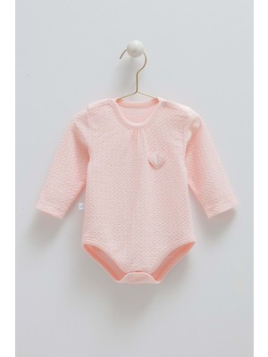 Tıny Lace Kalp Detaylı Çıtçıtlı Body  - Caramell  - BK1913 - Pembe - 1 - 3 Ay - BK1913-PEMBE-1 - 3 Ay Pembe