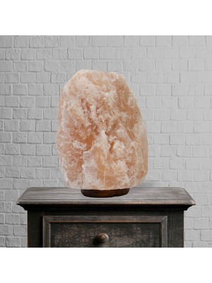 Pembe Doğal Kaya Tuzu Lambası 3/4 Kg, Sağlık ve Estetik Için Doğal Aydınlatıcı