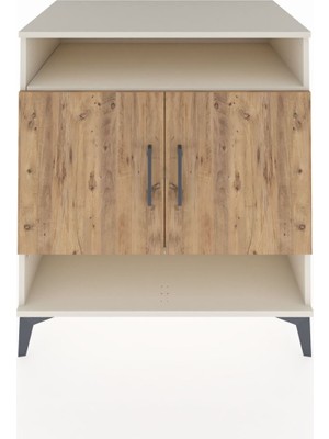 Kronos Şifonyer 3 Raflı 2 Kapaklı 88X59X96 Aytaşı-Çam
