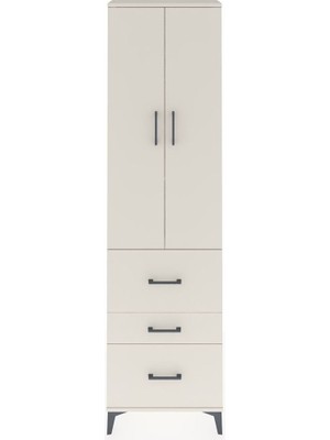 Arges Dolap 3 Raflı 3 Çekmeceli 2 Kapaklı 60X30X221 Aytaşı-Aytaşı