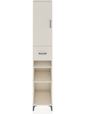 Hyperion Dolap 5 Raflı Tek Çekmeceli Tek Kapaklı 44X44X243 Aytaşı-Aytaşı