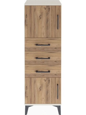Arges Dolap 2 Raflı 3 Çekmeceli 2 Kapaklı 44X30X134 Aytaşı-Çam