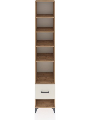 Hyperion Dolap 5 Raflı Tek Çekmeceli 44X44X243 Çam-Aytaşı