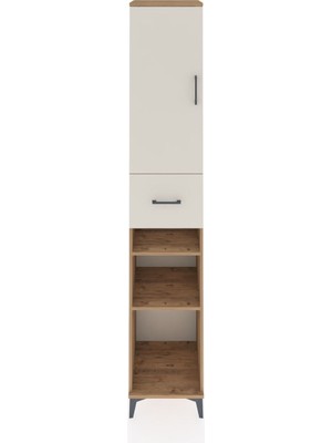 Hyperion Dolap 5 Raflı Tek Çekmeceli Tek Kapaklı 44X44X243 Çam-Aytaşı