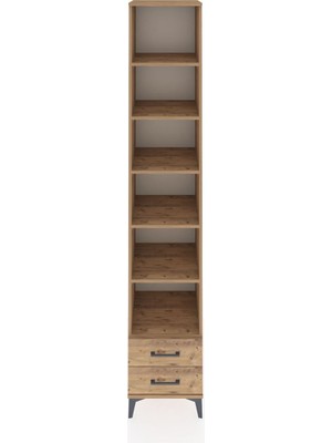 Hyperion Dolap 6 Raflı 2 Çekmeceli 44X44X243 Çam-Çam
