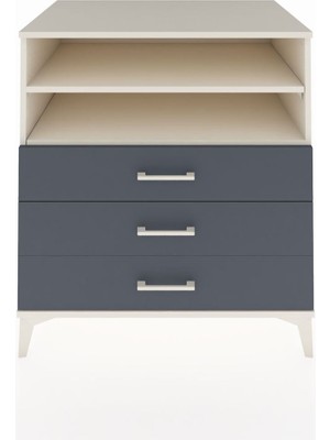 Kronos Şifonyer 2 Raflı 3 Çekmeceli 88X59X96 Aytaşı-Antrasit