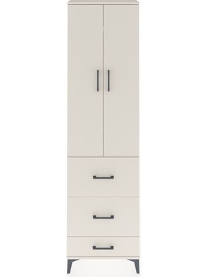 Arges Dolap 2 Raflı 3 Çekmeceli Tek Askılı 60X30X221 Aytaşı-Aytaşı