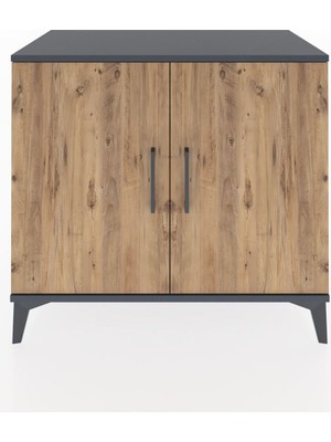 Hyperion Şifonyer 2 Kapaklı 88X44X80 Antrasit-Çam