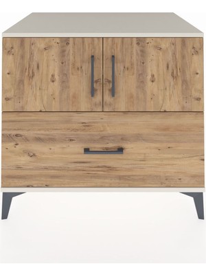 Kronos Şifonyer 2 Raflı Tek Çekmeceli 2 Kapaklı 88X59X80 Aytaşı-Çam