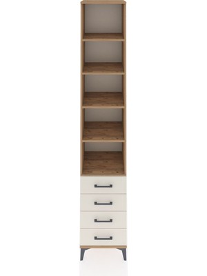 Hyperion Dolap 5 Raflı 4 Çekmeceli 44X44X243 Çam-Aytaşı