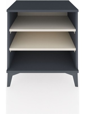 Hyperion Komodin 2 Raflı 60X44X64 Antrasit-Aytaşı