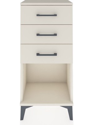 Arges Komodin 3 Çekmeceli 44X30X96 Aytaşı-Aytaşı