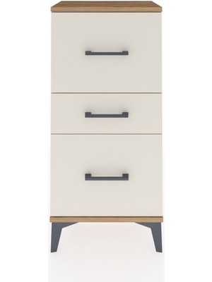 Arges Komodin 3 Çekmeceli 44X30X96 Çam-Aytaşı