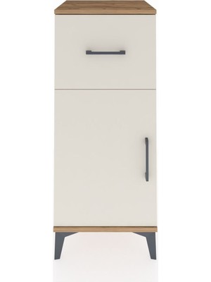 Hyperion Komodin Tek Raflı Tek Çekmeceli Tek Kapaklı 44X44X106 Çam-Aytaşı
