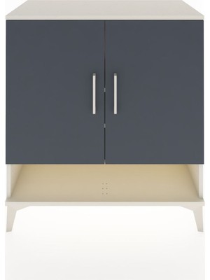 Hyperion Şifonyer 4 Raflı 2 Kapaklı 88X44X96 Aytaşı-Antrasit