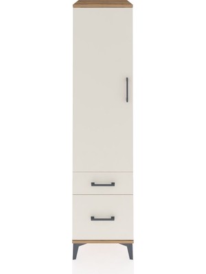 Kronos Dolap 4 Raflı 2 Çekmeceli Tek Kapaklı 44X59X182 Çam-Aytaşı