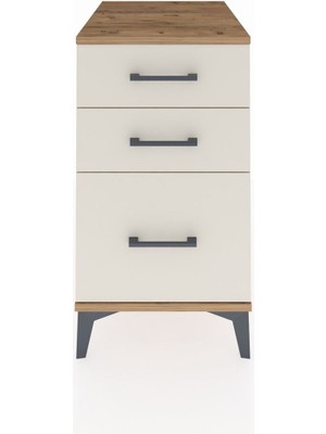 Kronos Komodin 3 Çekmeceli 44X59X80 Çam-Aytaşı