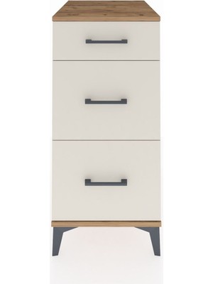 Kronos Komodin 3 Çekmeceli 44X59X96 Çam-Aytaşı