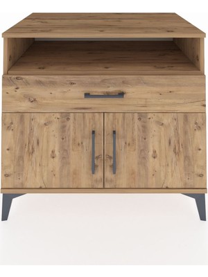 Kronos Şifonyer 2 Raflı Tek Çekmeceli 2 Kapaklı 88X59X80 Çam-Çam