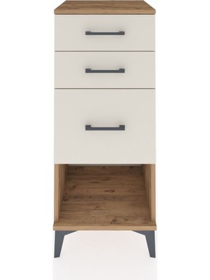 Hyperion Komodin 3 Çekmeceli 44X44X106 Çam-Aytaşı