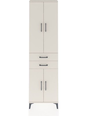Arges Dolap 4 Raflı 2 Çekmeceli 4 Kapaklı 60X30X221 Aytaşı-Aytaşı