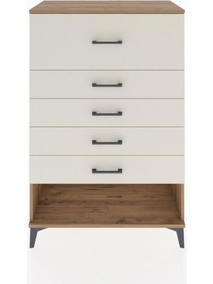 Hyperion Dolap 5 Çekmeceli 88X44X134 Çam-Aytaşı