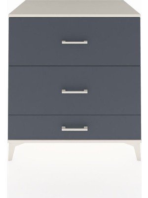 Kronos Şifonyer 3 Çekmeceli 88X59X96 Aytaşı-Antrasit