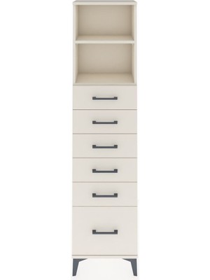 Arges Dolap 2 Raflı 6 Çekmeceli 44X30X182 Aytaşı-Aytaşı