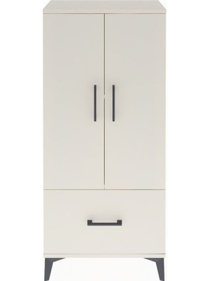 Arges Dolap 2 Raflı Tek Çekmeceli 2 Kapaklı 60X30X134 Aytaşı-Aytaşı