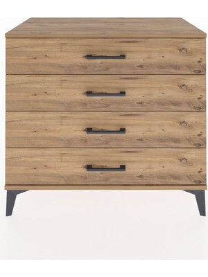 Hyperion Şifonyer 4 Çekmeceli 88X44X80 Çam-Çam