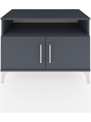 Hyperion Şifonyer 2 Raflı 2 Kapaklı 88X44X64 Antrasit-Antrasit