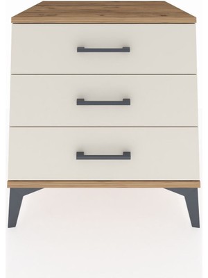 Kronos Komodin 3 Çekmeceli 60X59X64 Çam-Aytaşı