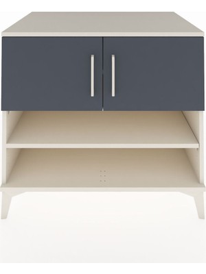 Kronos Şifonyer 3 Raflı 2 Kapaklı 88X59X80 Aytaşı-Antrasit